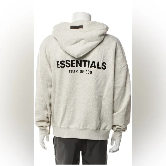 ESSENTIALS FEAR OG GOD LIGHT OATMEAL PULLOVER HOODIE - Picture 7 of 10